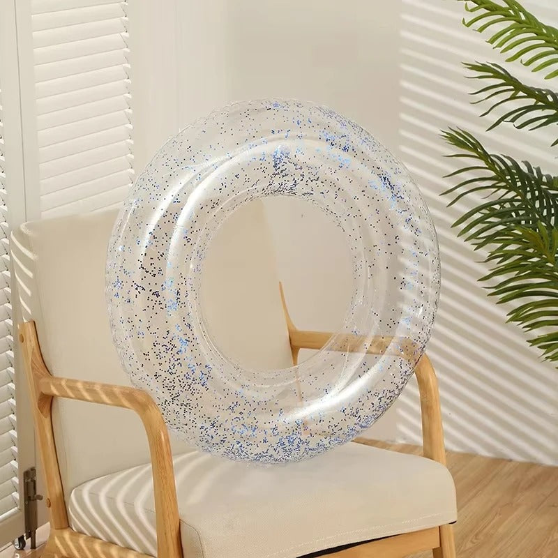 Swimming Ring Summer Inflatable Transparent Sequin For Adults And Children Inflatable Pool Men And Women Water Play Accessories KidsTopia Baby Essentials