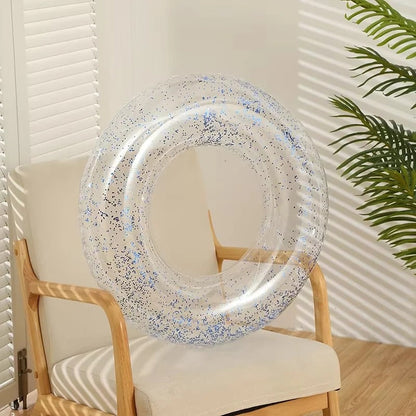Swimming Ring Summer Inflatable Transparent Sequin For Adults And Children Inflatable Pool Men And Women Water Play Accessories KidsTopia Baby Essentials